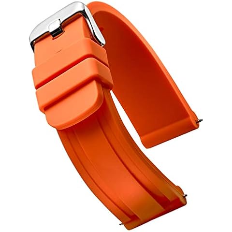 ALPINE Silicone sporty heavy duty watch band - Orange - 26 mm Cover