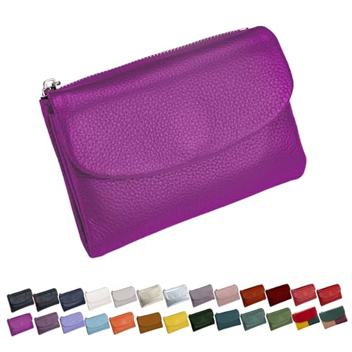 Joyfullygo Wallet, Unisex Pebble Leather Wallet, Genuine Leather Clutch Bags, Relevantk Womens Soft Small, With Rfid Anti-Theft Protection Waterproof for Men & Women (N)