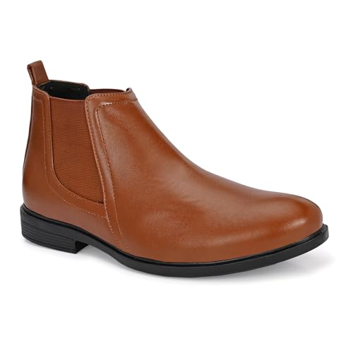 Image of Amico Men's Slip On Fashion Chelsea Boots | High Tops, Soft Cushioned Insole, Comfortable Fit, Trendy, Stylish Boots