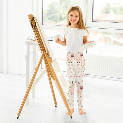 ALAZA Girls' Leggings Children's Yoga Pants Skinny Printed Dance Yak Bison Cute Comfortable 4T4