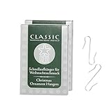 PartyMarty 200 Stk. Inge-Glas Kugelaufhänger S-Haken in Silber 4 cm - Art. 1900-04 - für Weihnachtskugeln, Ornamente & Co.