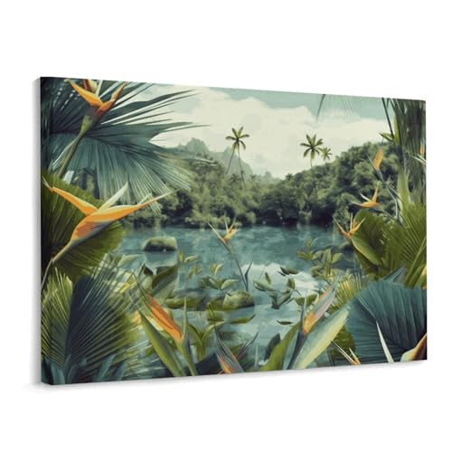 Décoration murale paysage tropical FCTVSKLN tableau 40x30 cm