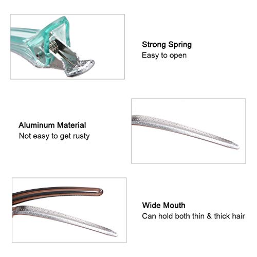 Eastdall 10 PCS Grampos de Cabelo Moda Grampo de Cabelo Clipes de bico de pato Colorido Anti-slip Ha