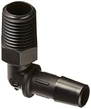 Eldon James L4-6BN Black Nylon Threaded Elbow, 1/4-18 NPT Thread to 3/8