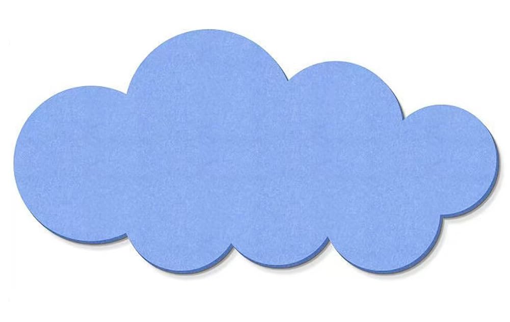 Cloud Shape Bulletin Board,Self Adhesive Corkboard Alternative Felt Memo Board,Home Office Wall Decor,Felt Vision Board for Photos Message (Sky Blue,60x30cm) — image 1
