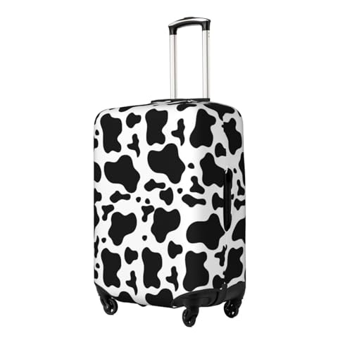 Black White Milk Cow Spots Print Luggage Cover, Protective Washable Suitcase Cover - Travel High Elastic Fibers Suitcase Protector Fits Large2