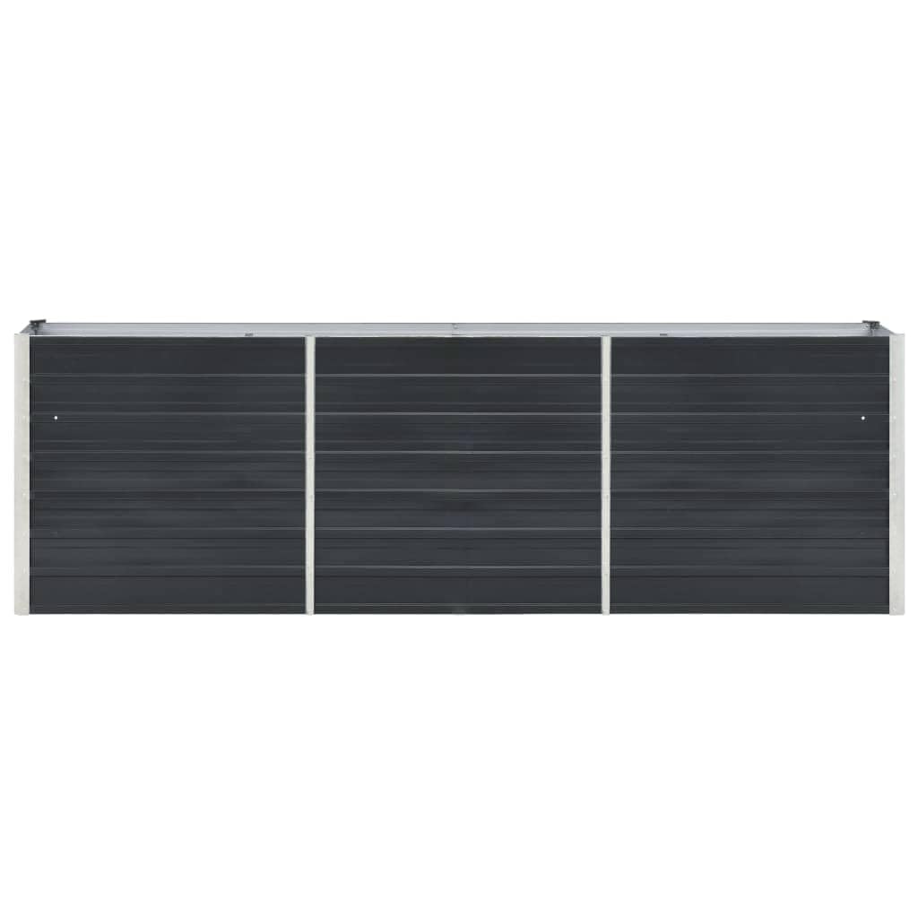 Bancal de acero galvanizado 240 x 40 x 77 cm antracita para jardín