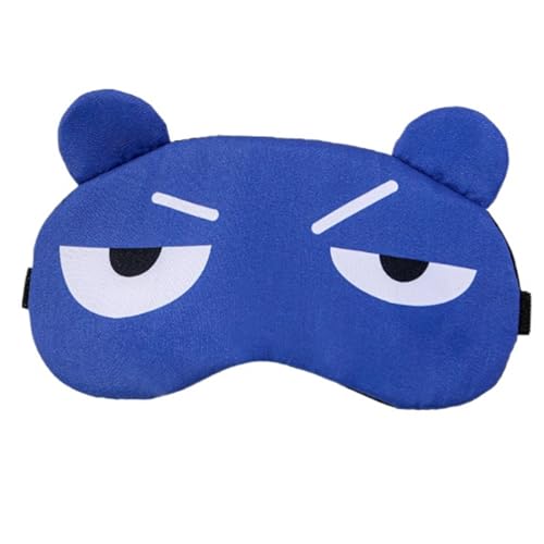 ULOVEJOYアイマスクおもしろ睡眠アイマスク入り安眠アイマスク遮光軽量通気性コスプレ衣装小物でかわいいお昼寝旅行男女兼用3 Dおしゃれかわいいカートゥーン遮光アイマスク (ダークブルー)
