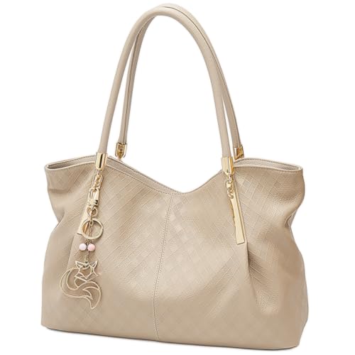 Image of FOXLOVER Soft Genuine Leather Medium Purses for Women Tote Bag Handbags with Top-handles Shoulder Satchel Purse