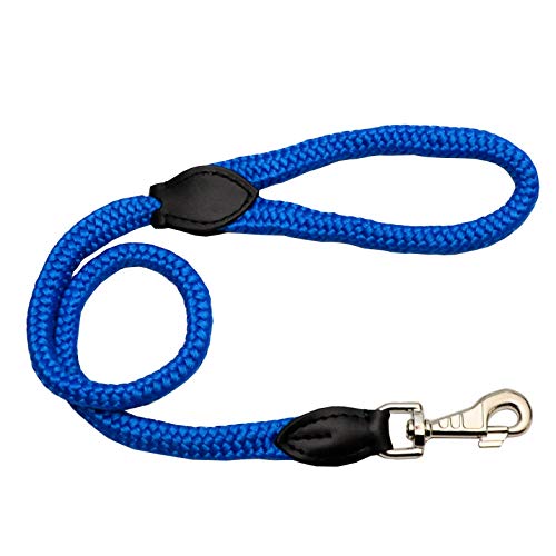 Guinzaglio corto e resistente per cuccioli di cane, spessore 14 mm; lunghezza 80 cm, colore: blu