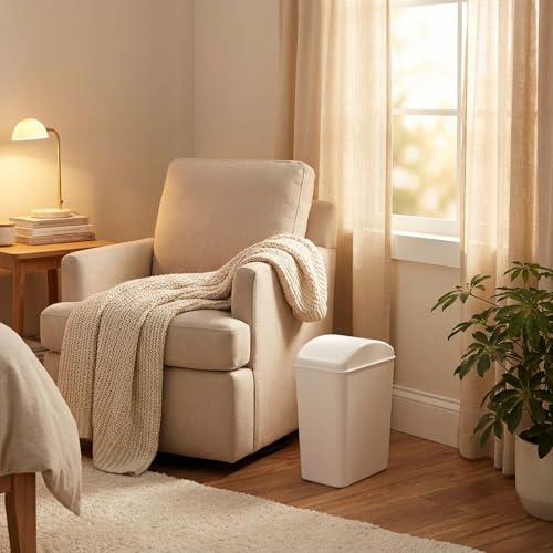 Caneca de Basura Plástica Rectangular 4.5 Galones Blanca miniatura 6