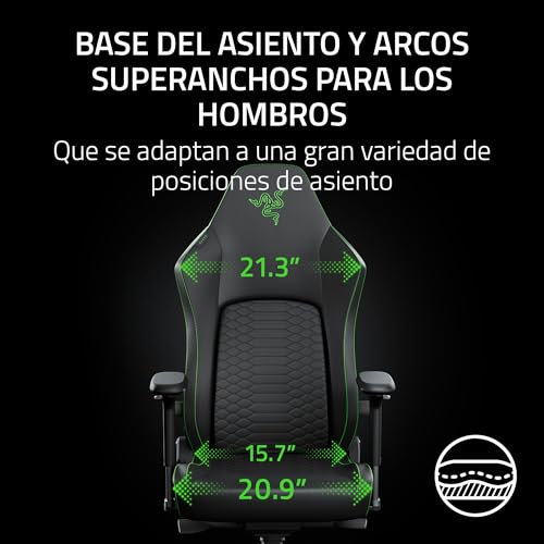 Miniatura 6 de Razer Iskur V2 NewGen - Silla Gamer ergonómica con Comodidad Transpirable Cuero EPU 2.ª generación con tecnología Cooltouch - Sistema de Soporte Lumbar Hyperflex | Verde
