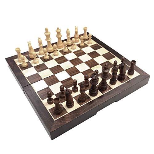 XHH Ajedrez magnético Plegable, 33 x 33 cm, Madera Maciza, Apto para Personas Mayores de 6 años, Ejercicio Mental/Juegos Familiares/Entretenimiento (Fiesta de Entretenimiento de Rompecabezas)