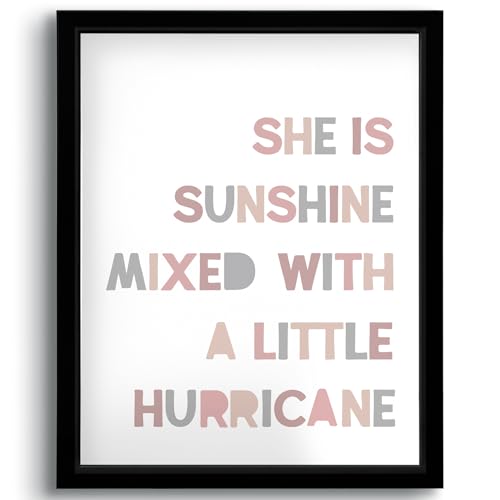 PHAMTE Nursery Boho Girls Bedroom Framed Wall Art Prints Posters