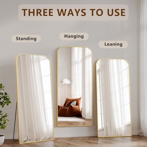 Image of Koonmi Full Length Mirror, 65 inchx24 inch Mirror Full Length with Stand