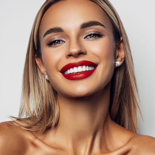 18K White Gold Plated Sterling Silver Asscher Cut Cubic Zirconia Stud Earrings for Women Men | Square CZ Stud Earrings Simulated Diamond Earrings Studs3