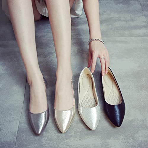 ERINGOGO Lightweight Flat Bean Shoes Shallow Mouth Pointed Casual Shoes for Girls Spring Summer Footwear3