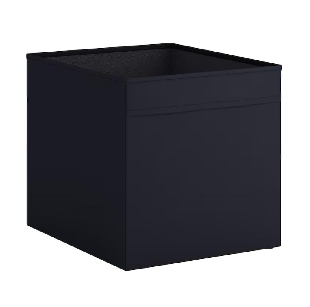 DRONA Storage Box, Foldable Fabric Container, organise socks, belts and jewellery in your wardrobe or chest of drawers Camping Caravan Living Area Organizer Storage Box Inserts (DRONA BLACK, 1)