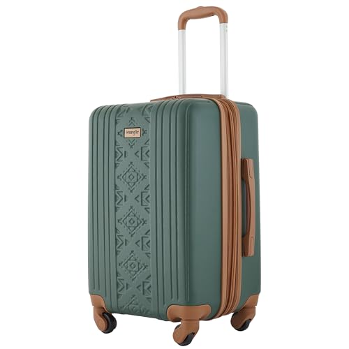 Image of Wrangler 22 inch and 18 inch Heartland 2-Piece Carry-On Luggage Set, Satin Moss