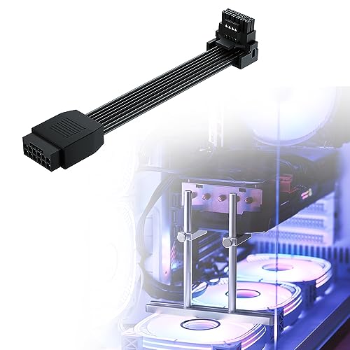 Adaptador 12VHPWR 90 Grados y Soporte GPU JOYJOM miniatura 1