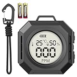 【2025年新登場・日本アウトドア専用設計】モノンズ(Monons) 一酸化炭素チェッカー 3in1一酸化炭素濃度/温度/湿度 高精度・瞬間検知 0PPMから検知 大画面・大文字・大音量 日本語音声 乾電池付き 一酸化炭素検知器 一酸化炭素警報器 キャンプアラーム 85dB大音量 静音機能 24時間監視 30日以上超長待機 秋冬キャンプ/テント用/車中泊/アウトドア 日本語説明書付き ブラック