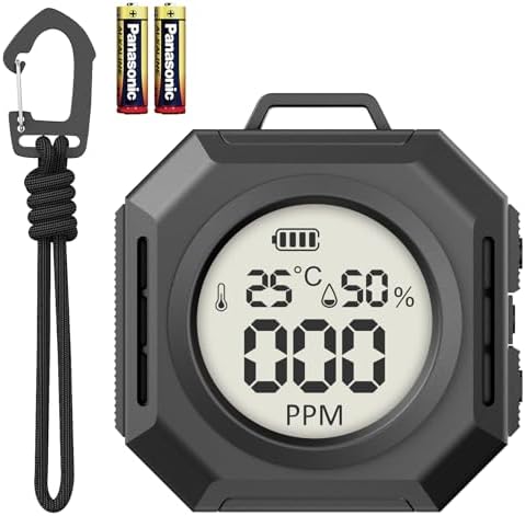 （14:30時点） 【2025年新登場・日本アウトドア専用設計】モノンズ(Monons) 一酸化炭素チェッカー 3in1一酸化炭素濃度/温度/湿度 高精度・瞬間検知 0PPMから検知 大画面・大文字・大音量 日本語音声 乾電池付き 一酸化炭素検知器 一酸化炭素警報器 キャンプアラーム 85dB大音量 静音機能 24時間監視 30日以上超長待機 秋冬キャンプ/テント用/車中泊/アウトドア 日本語説明書付き ブラック