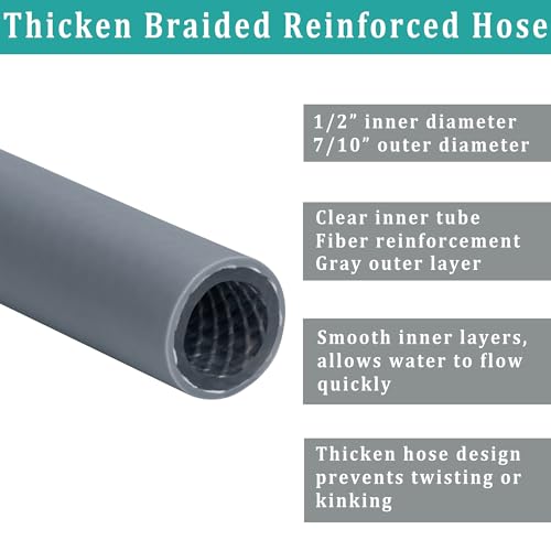 Image of 20FT Dehumidifier Drain Hose with 3 /4 inch FHT Brass Rustproof Connector
