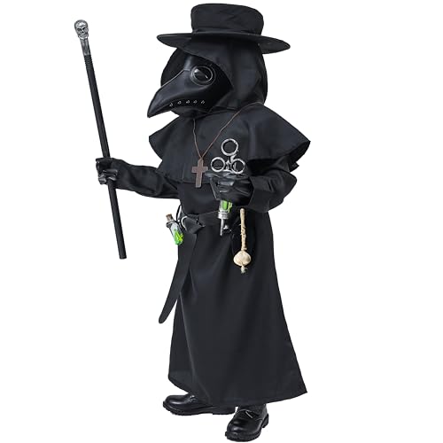 Disfraz completo de Doctor de la Peste para niños miniatura 6