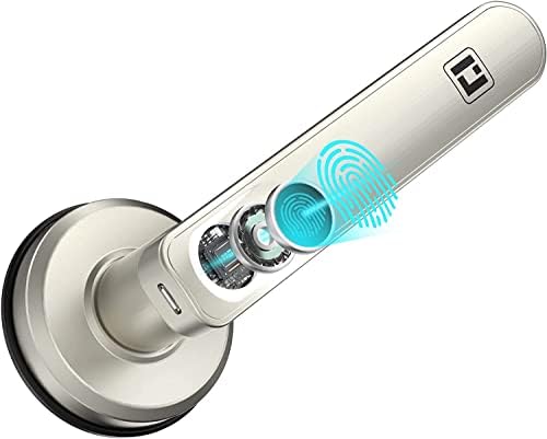 Smart Door Lock, Geek Smart Keyless Entry Door Lock with Biometric Fingerprint, Mechanical Key Security with Auto Lock, Fingerprint Door Locks with Handle for Homes, Apartments, Office