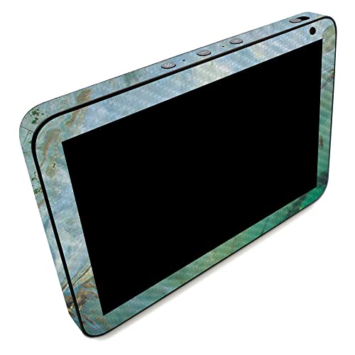 Image of MightySkins Carbon Fiber Skin Compatible with Amazon Echo Show 8 (Gen 2) - Green Shell | Protective, Durable Textured Carbon Fiber Finish | Easy to Apply | Made in The USA
