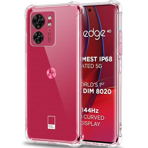 Image of TheGiftKart Crystal Clear Back Cover Case for Motorola Moto Edge 40 5G | Shockproof Soft TPU Case | Cushioned Edges for Ultimate Protection Back Cover Case (TPU, Transparent)