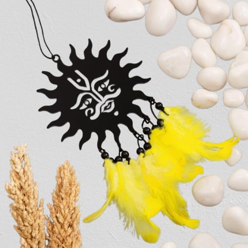 Image of Dream Catcher Car Hanging Handmade Hanging Wall Hangings, Home Decor Garden, Car, Outdoor, Bedroom Pack of 1 (Surya-CAR-Hang)