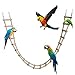 Bird Ladder Bridge, Wooden Pet Hamster Climbing & Swing Toys, Cage Accessories for Birds Rats Parrots Hamster Squirrel Sugar Gliders Parakeets Cockatiels - 20 Steps - 45.3 x 3.14 Inch