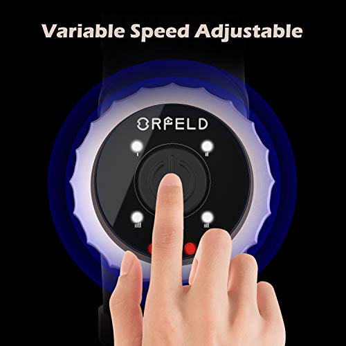 Muscle Massage Gun, Orfeld Muscle Massager Professional Deep Tissue Massage Gun High-Intensity Vibration Rechargeable Ultra Quiet with 6 Massage Heads 4 Adjustable Speed LED Indicator