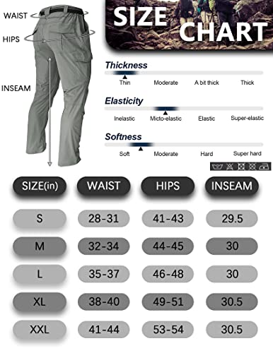 Men's Cargo Work Hiking Pants Lightweight Water Resistant Quick Dry Fishing Travel Camping Outdoor Breathable Multi Pockets Sage Green M #TOP5