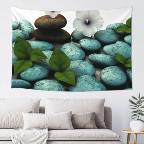 Tissu mural fleur blanche grand format 230x180 poster décoration salon B-7298