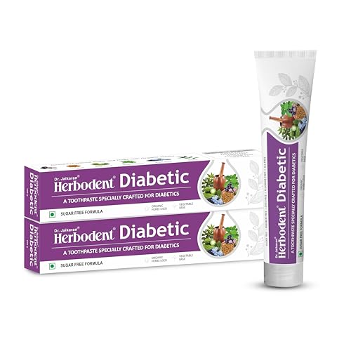 Image of Diabetic Toothpaste - 100g Pack of 2 | Toothpaste specially crafted for Diabetics | SLS & SUGAR FREE Formula | 7 Organic Herbs - Jamun, Fenugreek, Bitter Gourd, Madhunashini, Black Seed...