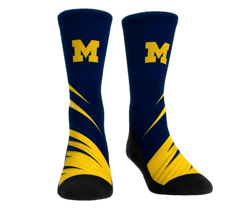 Rock 'Em NCAA Michigan Wolverines - Slash Slant Socks (L-XL)