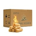 SUNLIFER 60 pcs Fire Starter – Natural Fire Starters for Campfires, BBQ, Fireplace. Pizza Oven - Weather-Resistant, Waterproof, Quick Ignite, Charcoal Odorless Starter for Grill