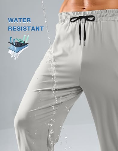 Image of Pudolla Men's Lightweight Hiking Pants Quick Dry Outdoor Sweatpants with Zipper Pockets for Athletic Workout Casual Travel