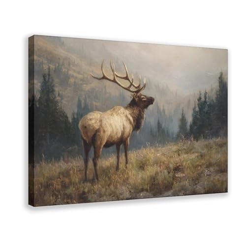 Poster rétro sur toile pour chambre et bureau déco vintage murale