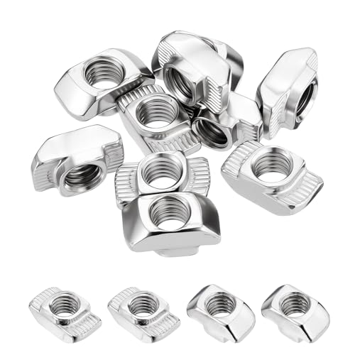 Kozelo 15 pieces ecrous a fente en T M8-1.25 serie 4545 argent