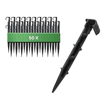 GARDENIX Gartenschlauch Anker 50 Stück - Befestigungsanker für Tropfschlauch Erdspiess Bewässerung - Ø 16mm - Perlschlauch Steckgabel Stabil & Bruchfest, Lange Haltbarkeit, Erdanker Bodenanker