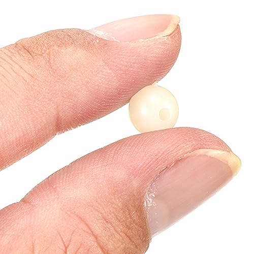 M METERXITY 200 Pcs Glow Fishing Beads - Plastic Luminous Round Soft Bait Egg Lure Rigs Apply to Outdoor Tackle Tool (8mm, White) - Image 4