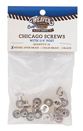 Weaver Leather Chicago Screws, Nickel Brass