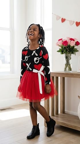 Image of Girls Long Sleeve Tulle Tutu Dresses for Kid and Toddler