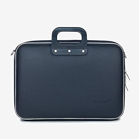 Bombata E00804-11 Classic Brief Case for 15.6-Inch Laptop - Dark Blue Cover