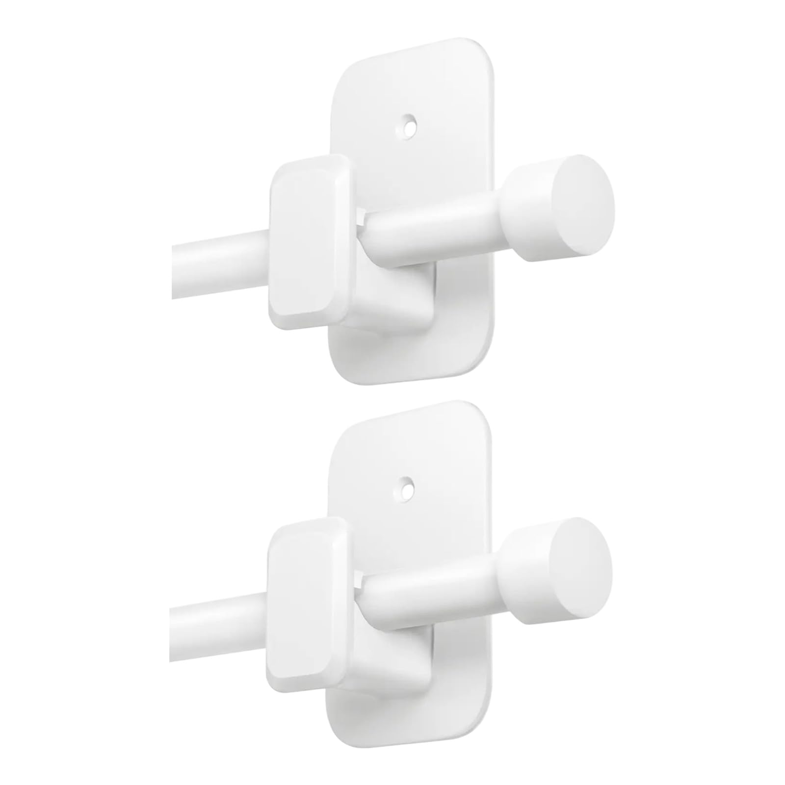 Tsophreniq 2 Piece Not Drilling Curtain Rod Brackets Adhesive Mounting Drapery Poles Holders Hangers for Home Offices Dorm Modern Curtain Rod Accessories