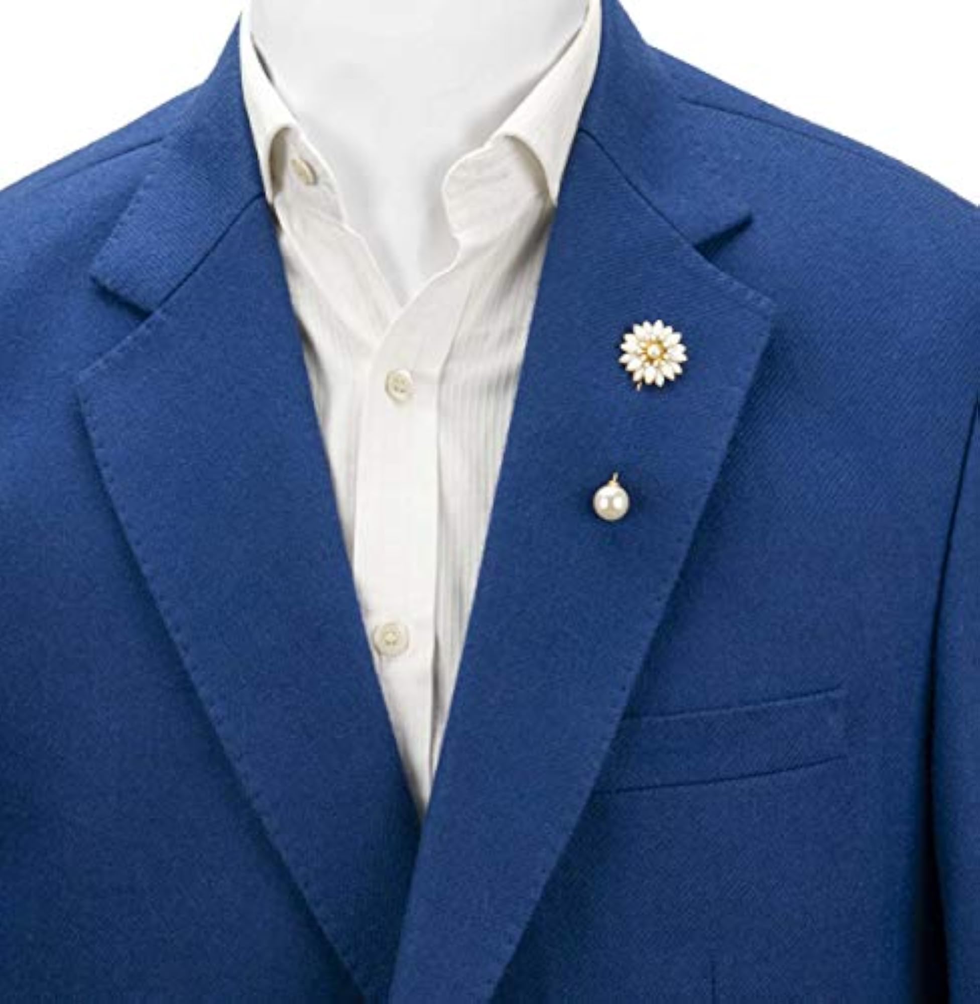 Charming Flower with Pearl Detailing Lapel Pin