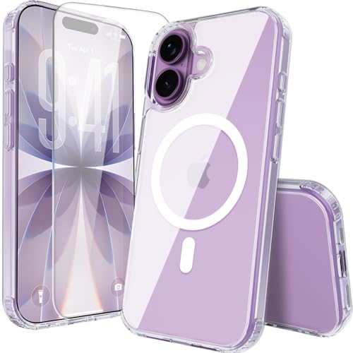Image of for iPhone 17 Clear Case, Compatible with MagSafe, Magnetic Phone Case for iPhone 17, Shockproof Military-Grade Protection，Upgraded [Anti-Yellowing] (Transparent Magsafe, iPhone 17)